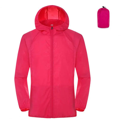 Ultra-Light Waterproof Sun Protection Jacket - Portable Foldable Hooded Windbreaker with UV Protection for Camping & Hiking