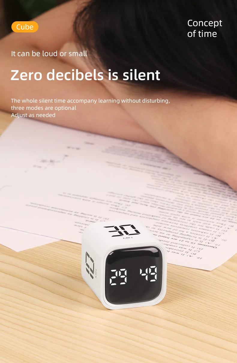Digital Flip Timer with Vibration and Sound Alerts - 5-60 Minute Countdown