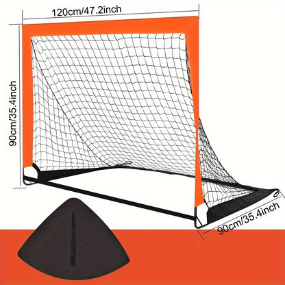 Portable Foldable Soccer Goals for Backyard – Mobile Training Football Net for Kids, Indoor & Outdoor Pop-Up Design