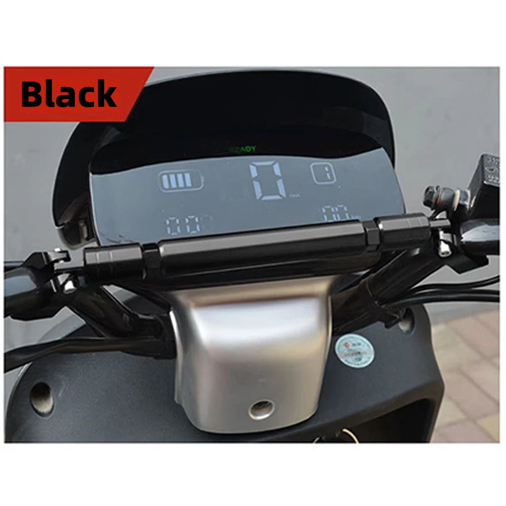 22mm Motorcycle Handlebar Crossbar - Adjustable Reinforcement Balance Bracket with Handle Grips | Steering Stabilizer Expansion Rod Replacement