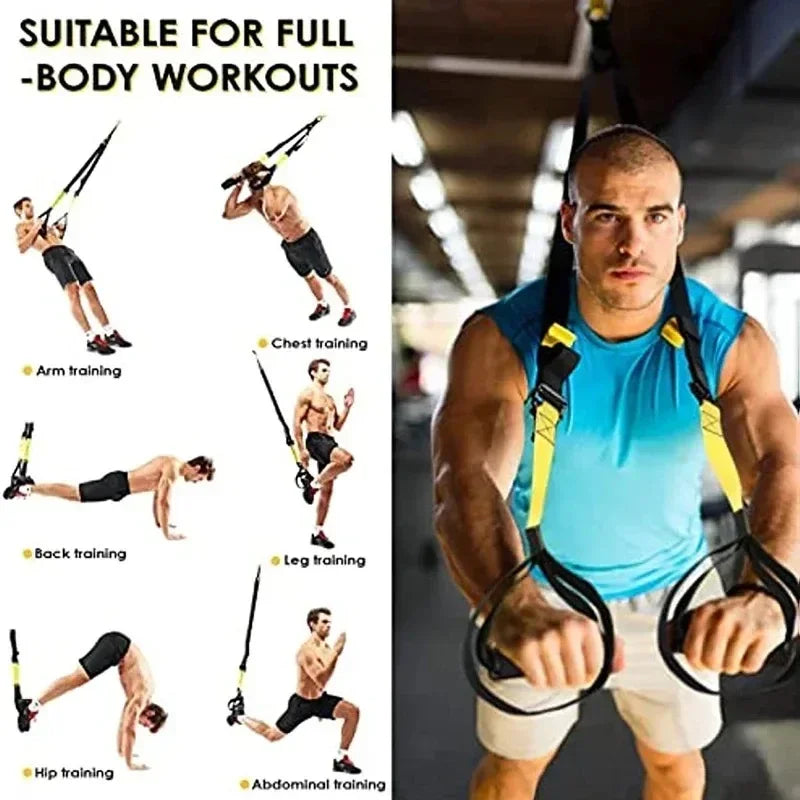 Suspension Training Strap System – Adjustable Full Body Resistance Bands for Strength and Fitness