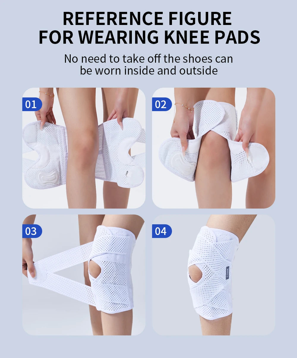 Pressurized Elastic Knee Support - Nylon Compression Knee Brace for Arthritis, Joint Protection & Sports (Men & Women)