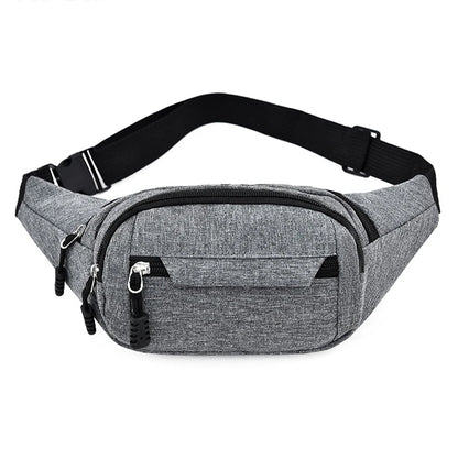 Men's Waterproof Canvas Crossbody Bag - Korean Style Outdoor Sports Waist Pack with Multiple Carry Options