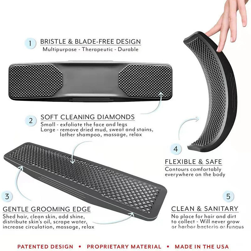 Equestrian Horse Grooming Massage Brush - Professional Body Cleaning & Hair Finishing Tool