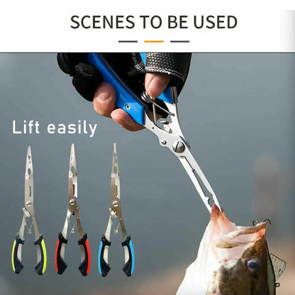 Ergonomic Fishing Pliers - Anti-Slip High-Strength Multifunctional Tool for Cutting Line and Tying Hooks
