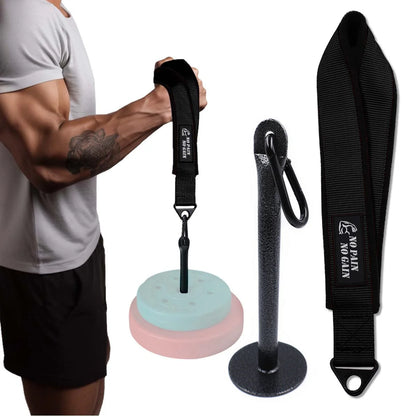Professional Arm Wrestling Training Strap - Nylon & Polar Fleece Wrist Exerciser for Forearm & Bicep Strength