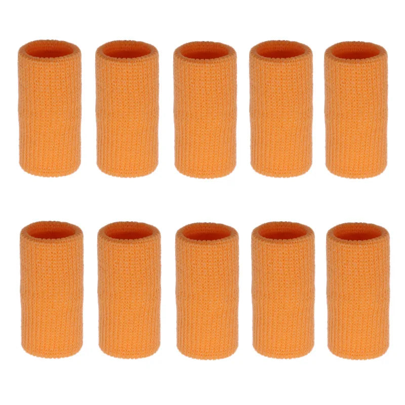 Athletic Finger Support Sleeves - 10 Pack Compression Guards for Basketball, Volleyball, Gym & Sports