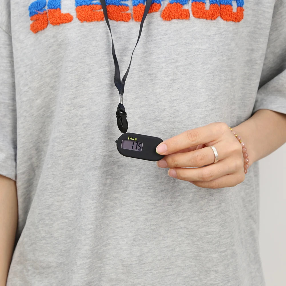 Portable Digital Pedometer with Clip - Lightweight Step Counter for Walking, Running & Jogging