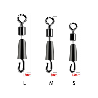 Quick-Change Fishing Line Connector with Ball Bearing Swivels - 30/50 Pack