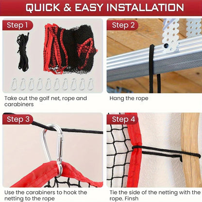 10x10 Ft Heavy Duty Golf Practice Net - High Impact Barrier Netting for Training