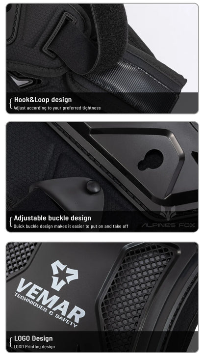 All-Season Motorcycle Armor Vest - PE Shell Body Protection for Motocross, Dirt Bike & MTB - Men & Women