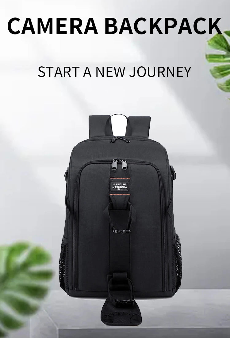 Waterproof Camera Backpack - Oxford Cloth Photography Bag for Outdoor DSLR Use