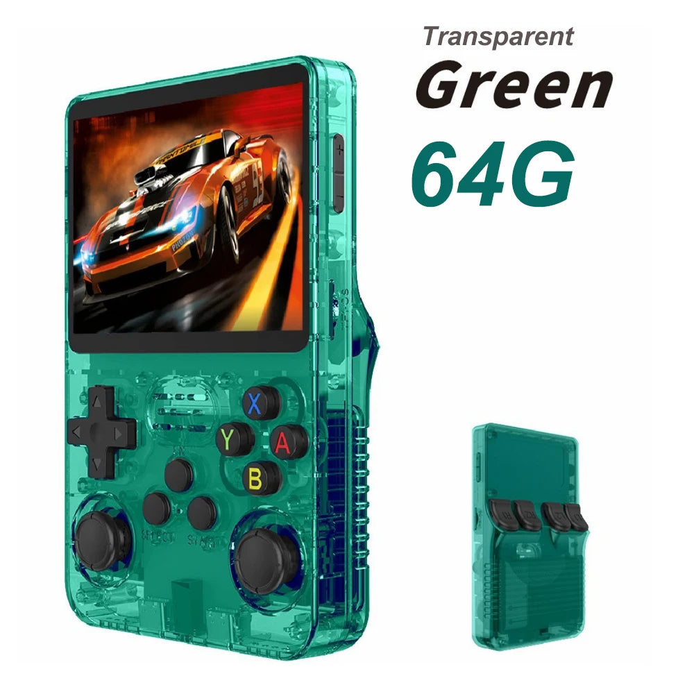 R36S Retro Handheld Game Console - 3.5'' IPS Screen - 64GB/128GB/256GB Storage - ARKOS 2.0 Portable Gaming System