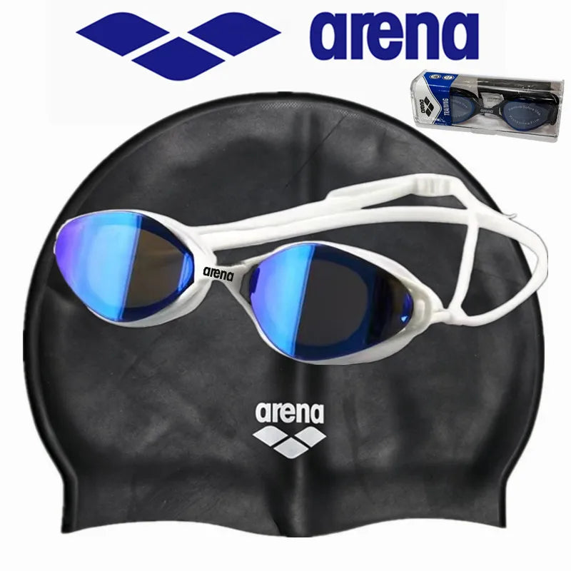 Professional Swimming Goggles with Silicone Cap - Waterproof Anti-Fog HD Vision