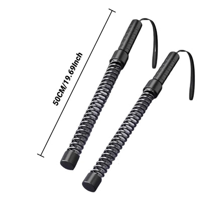 Ergonomic Stainless Steel Strength Training Bar - Spring Arm Expander for Biceps & Triceps Muscle Training with Fitness Grip