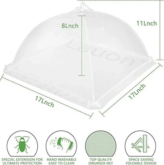 Foldable Mesh Food Cover - Pop-Up Umbrella Style Protector