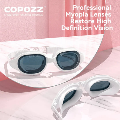 Prescription Swimming Goggles with Anti-Fog UV Protection - Myopia Diopter Swim Eyewear