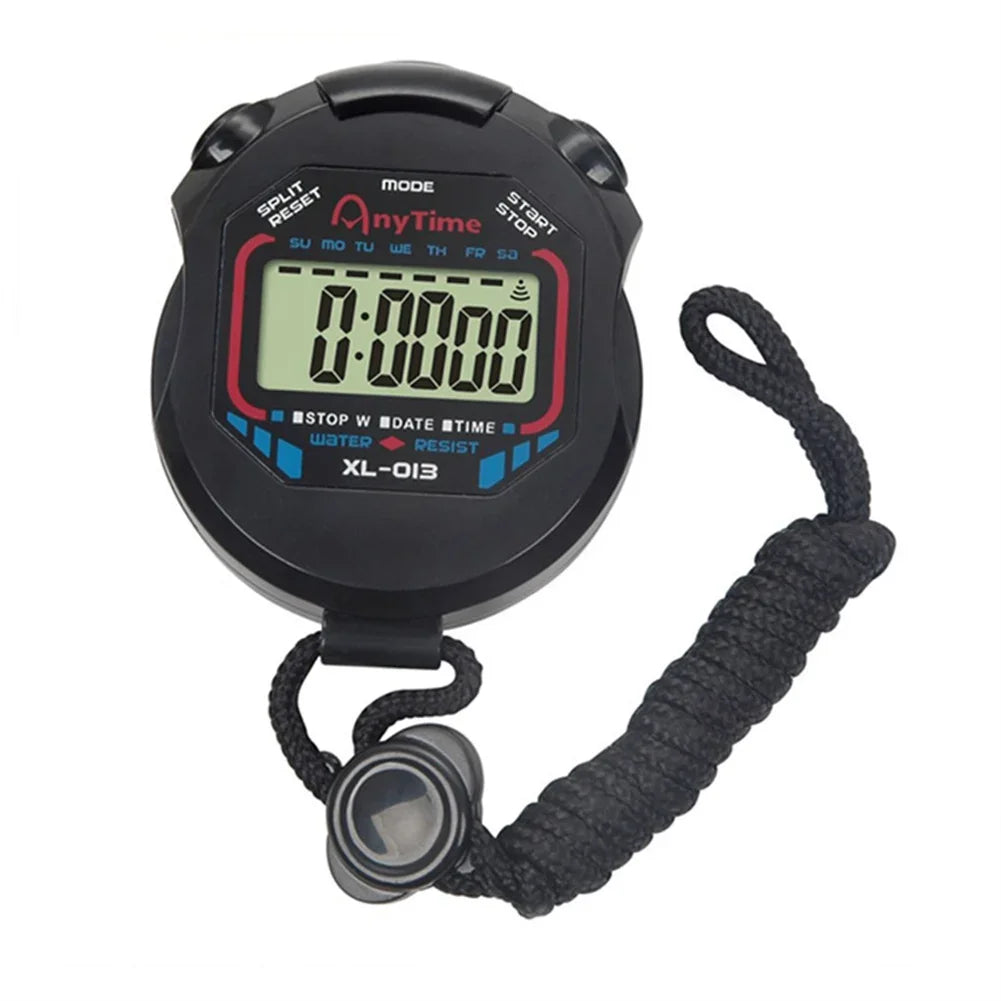 Professional Waterproof Digital LCD Sports Stopwatch Timer with Lanyard