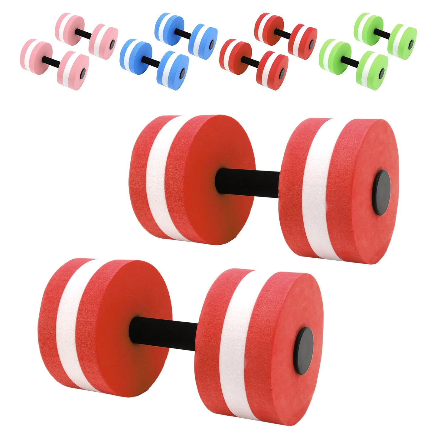 2pcs EVA Water Floating Dumbbells - 15cm x 27cm Foam Aquatic Fitness Weights for Pool Aerobics & Water Exercise
