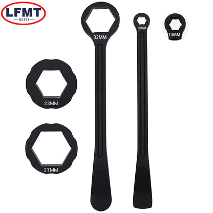 Universal CNC Tire Lever Tool & Axle Wrench - Motocross Tire Change Spoon for KTM Husqvarna Honda Yamaha Kawasaki Suzuki SHERCO Beta