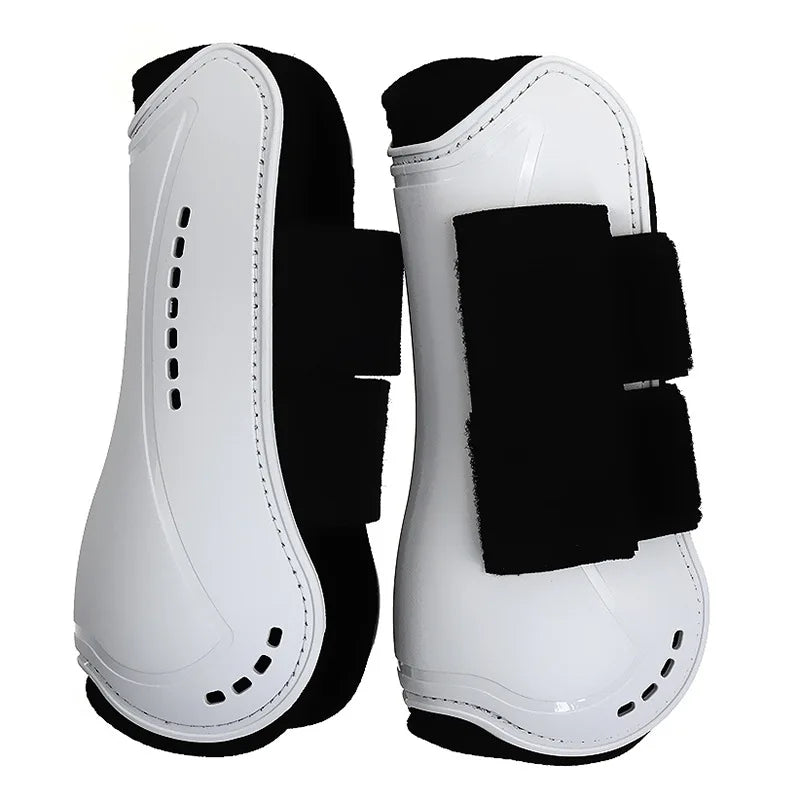 Adjustable Horse Leg Splint Boots - PU Neoprene Protective Support for Training, Racing, Riding & Jumping