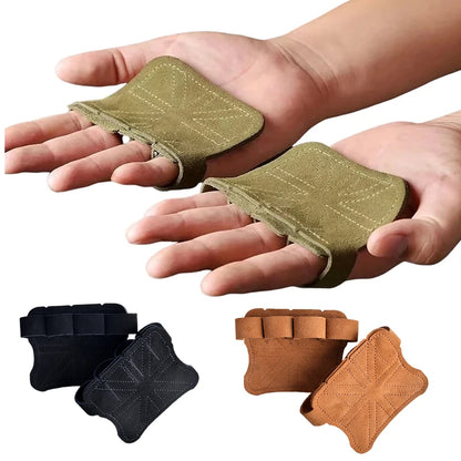 Premium Leather Weight Lifting Gloves - Palm Protection for Men & Women - Fitness Training Grips for Weightlifting, Pull-Ups & Gymnastics
