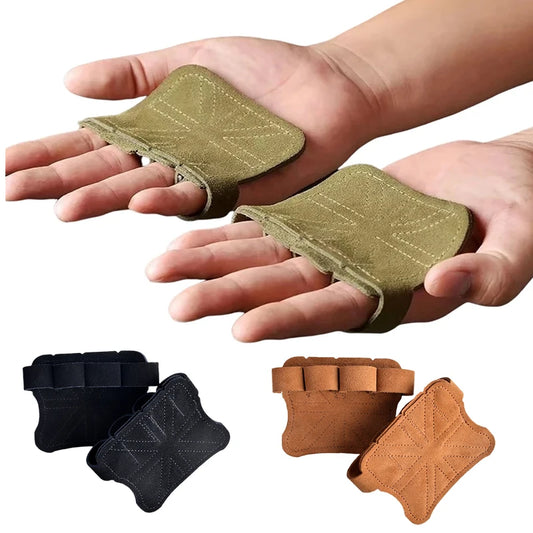 Premium Leather Weight Lifting Gloves - Palm Protection for Men & Women - Fitness Training Grips for Weightlifting, Pull-Ups & Gymnastics