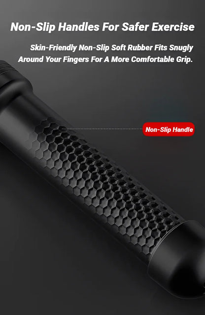 Ergonomic Stainless Steel Strength Training Bar - Spring Arm Expander for Biceps & Triceps Muscle Training with Fitness Grip