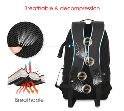 Large Capacity Camera Backpack - Waterproof Oxford DSLR Bag with 15.6" Laptop Compartment
