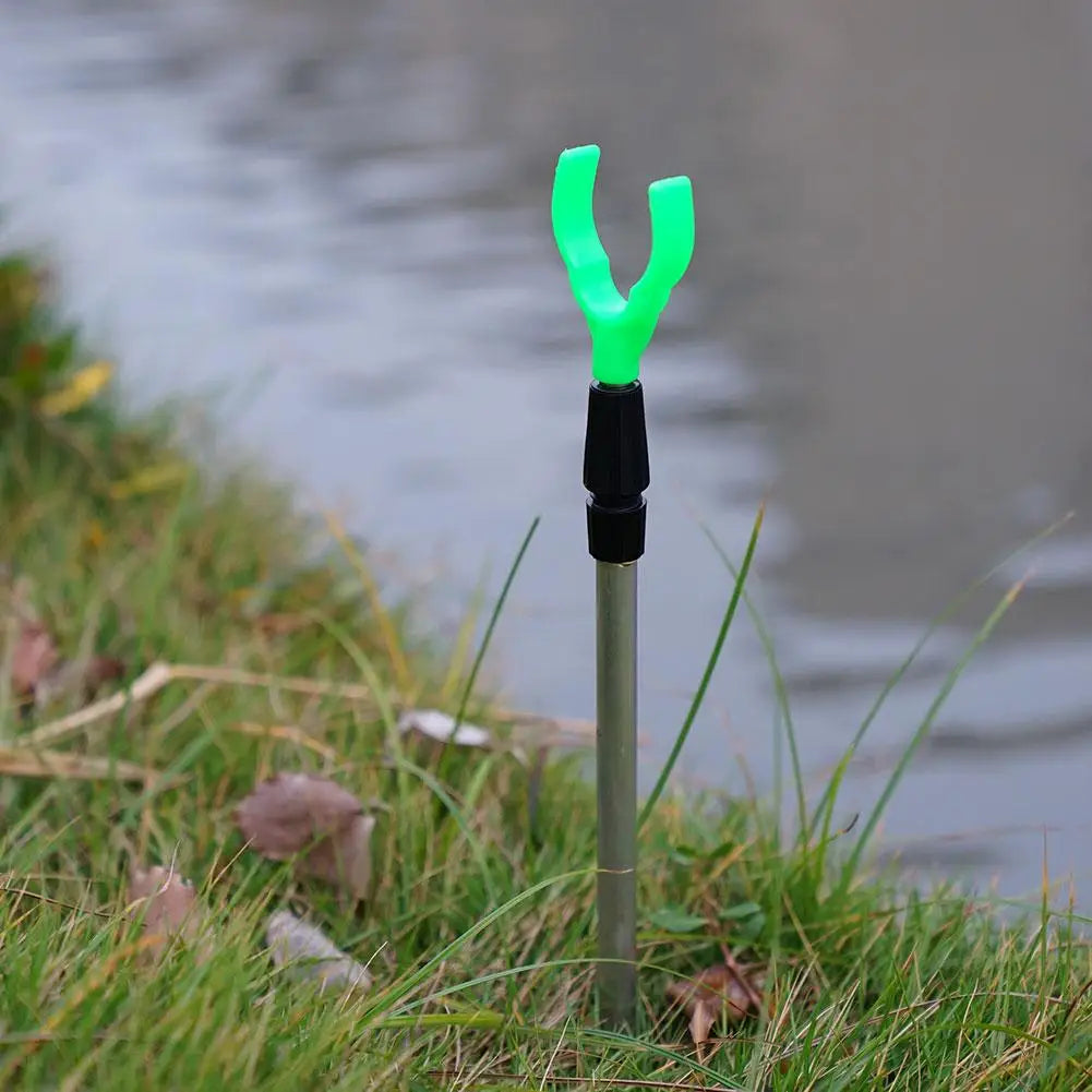 Telescopic Fishing Rod Holder - Adjustable 50-80cm Extending Bankstick Stand with Rod Rest Bracket for Fishing Accessories