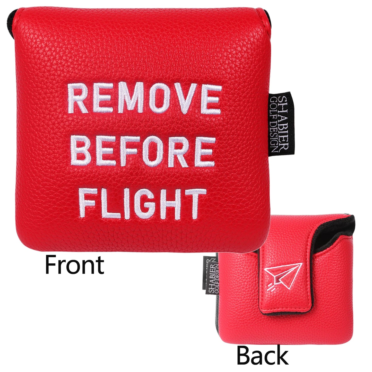 "Remove Before Flight" Golf Club Headcover - Premium Synthetic Leather Protection for Driver, Putter & Woods
