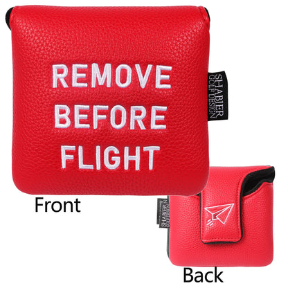 "Remove Before Flight" Golf Club Headcover - Premium Synthetic Leather Protection for Driver, Putter & Woods