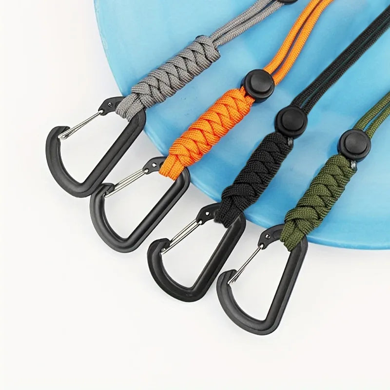 Anti-Fall Safety Lanyard with Carabiner Hook - Bungee Tether Tool Rope for Climbing, Aerial Work & Working at Heights Accessories