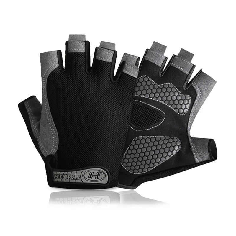 Premium Fingerless Gym Gloves - Breathable Anti-Slip Training Gloves for Men & Women - Weightlifting, Bodybuilding, Cycling & Sports