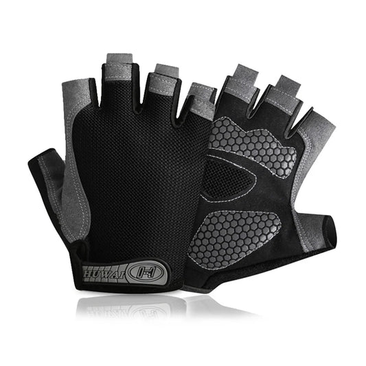 Premium Fingerless Gym Gloves - Breathable Anti-Slip Training Gloves for Men & Women - Weightlifting, Bodybuilding, Cycling & Sports