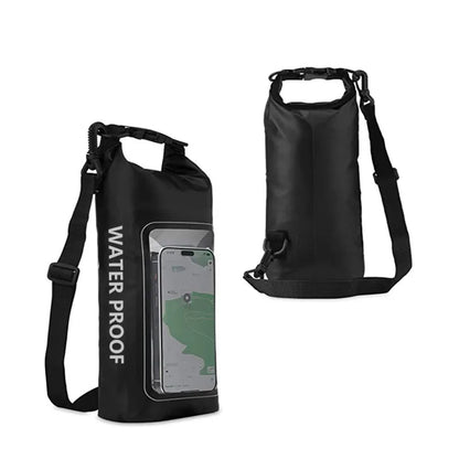 Waterproof PVC Outdoor Dry Bag - 5L & 2L Capacity - Multi-Sport Floating Bag for Swimming, Diving, Kayaking, Rafting & Beach Activities - Crossbody Shoulder Travel Bag for Surfing