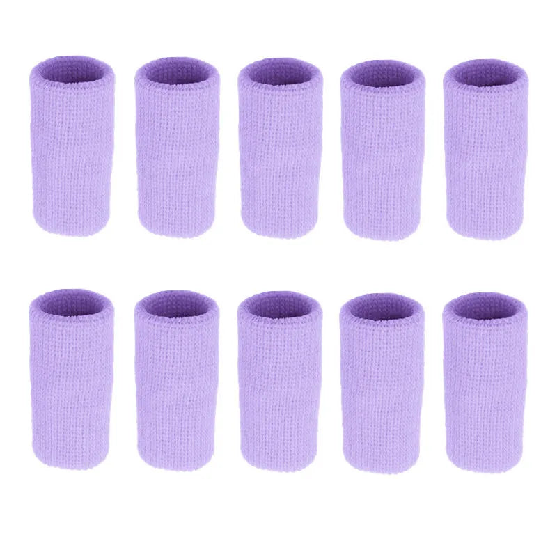 Athletic Finger Support Sleeves - 10 Pack Compression Guards for Basketball, Volleyball, Gym & Sports