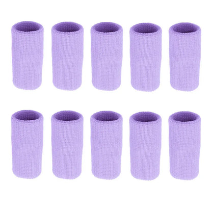 Athletic Finger Support Sleeves - 10 Pack Compression Guards for Basketball, Volleyball, Gym & Sports
