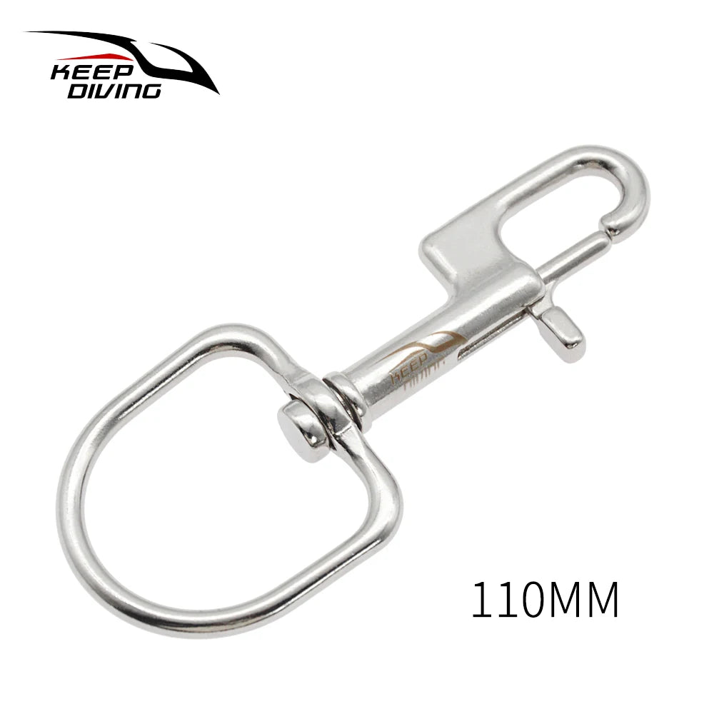 316 Stainless Steel Double-Ended Bolt Snap Hook - 80/90/100/110MM - Scuba Diving BCD Accessories