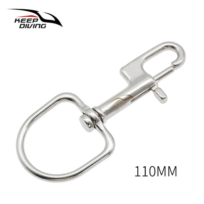 316 Stainless Steel Double-Ended Bolt Snap Hook - 80/90/100/110MM - Scuba Diving BCD Accessories