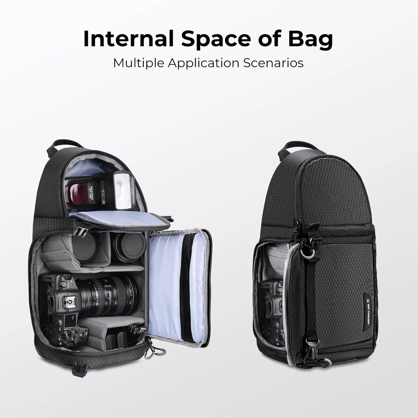 Camera Sling Backpack 10L - Waterproof DSLR/SLR Photography Bag