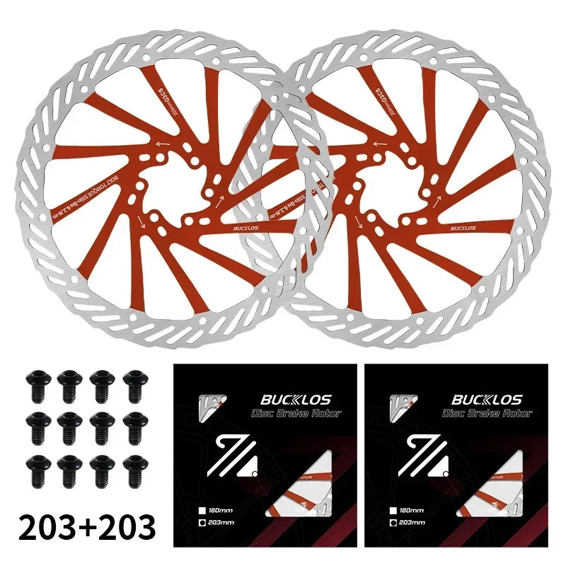 Ultralight Hydraulic Disc Brake Rotor 160/180/203mm - Mountain & Road Bike Compatible with Free Mounting Bolts