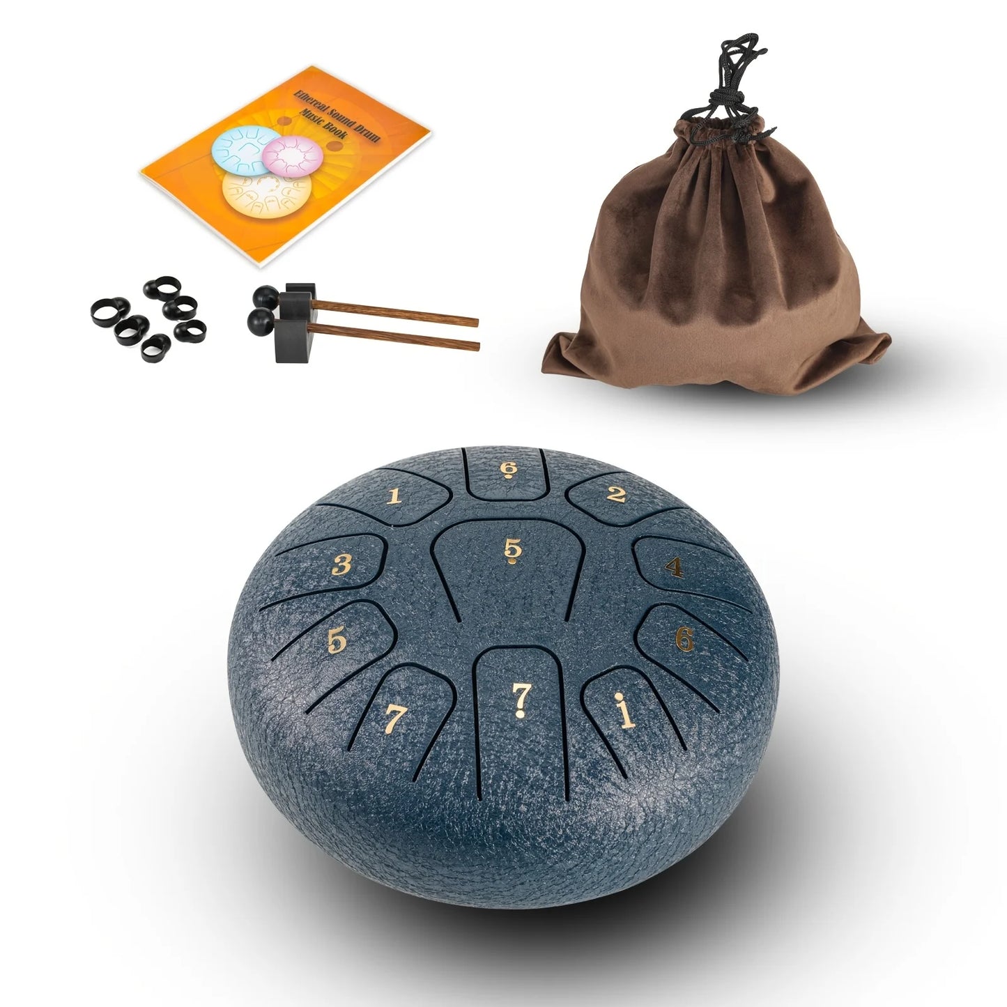 11-Note Steel Tongue Drum - 6 Inch Professional Sound Healing Instrument with Tuning Kit for Yoga, Meditation & Anxiety Relief