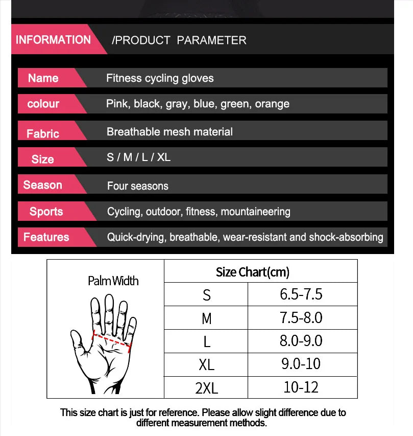 Premium Fingerless Gym Gloves - Breathable Anti-Slip Training Gloves for Men & Women - Weightlifting, Bodybuilding, Cycling & Sports