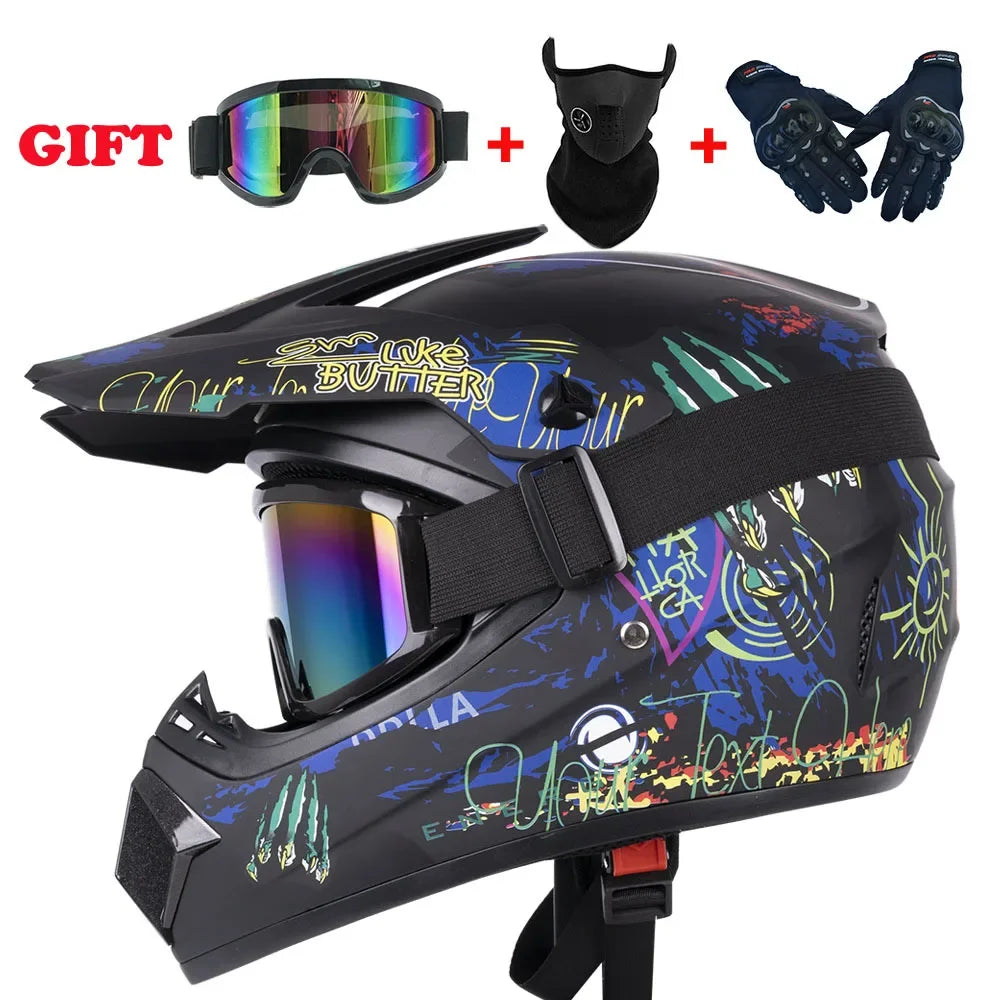 Full Face Motocross Helmet - Off-Road Downhill AM DH Cross Capacete - Free Shipping + 3 Free Gifts