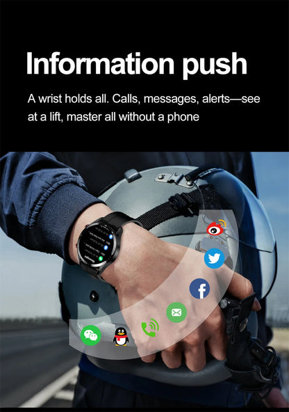 1.53" Full Touch Screen Smart Watch - Multi-Sport Mode with ECG+PPG, Waterproof & Bluetooth Call