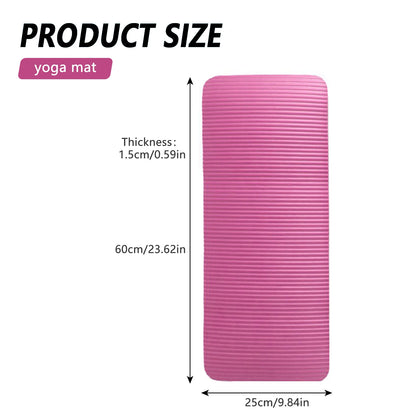 Mini Premium Yoga Mat Shock Absorption Soft Pilates Exercise Mat for Home Yoga Pilates Stretching 60*25*1.5cm