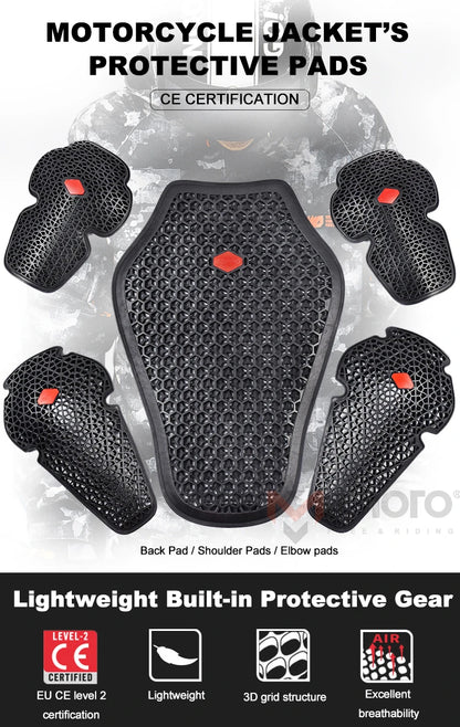 CE-Certified Motorcycle Back Protector - Spine Armor Insert for Riding Jackets