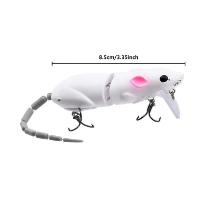 15.5CM Artificial Mouse Fishing Lure - Floating Swimbait for Pike, Bass & Rat - Plastic Minnow Tackle