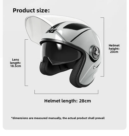 Full Face Modular Flip-Up Motorcycle Helmet - Dual Visor Anti-Fog Design for Men & Women (4 Colors)